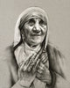 Mother Teresa - Pencil Sketch Painting - Art Prints