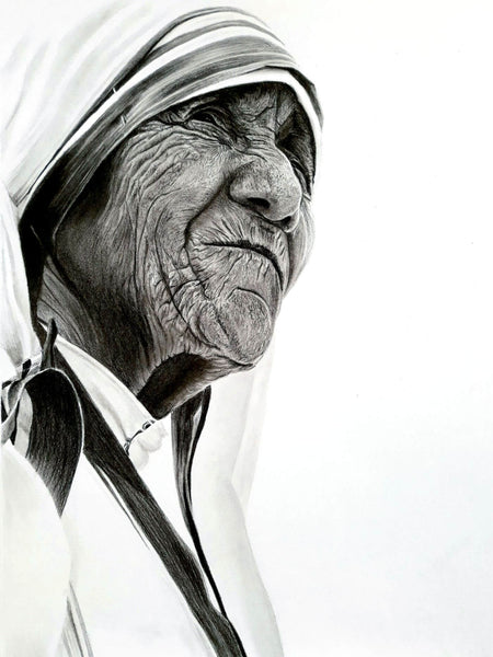 Mother Teresa - Portrait Art Painting - Life Size Posters