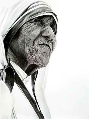 Mother Teresa - Portrait Art Painting - Posters