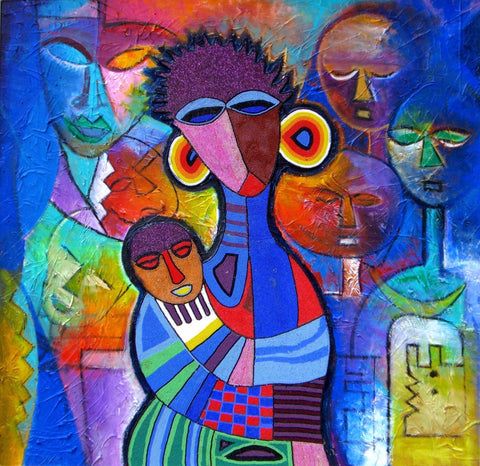 Mother And Child - Canvas Prints by Sherly David