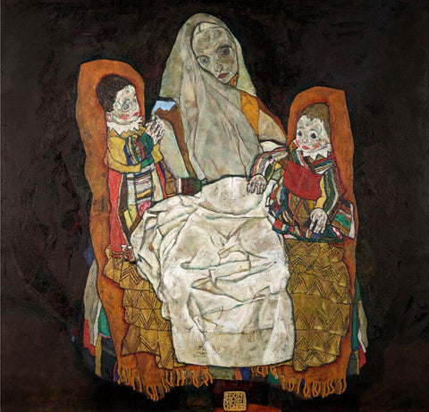 Mother With Two Children (Mutter Mit Zwei Kindern) - Egon Schiele by Egon Schiele