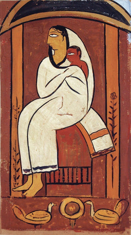 Mother and Child - II - Life Size Posters by Jamini Roy