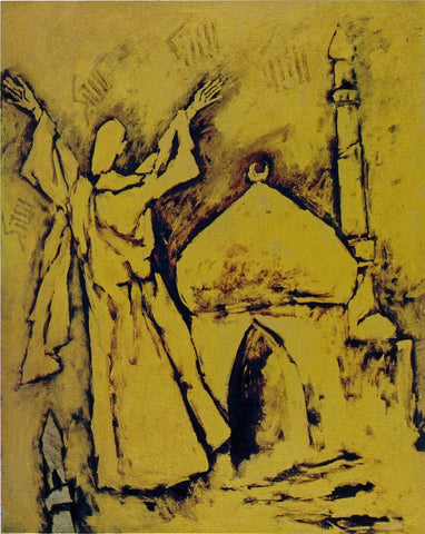 Mother And Child by M F Husain