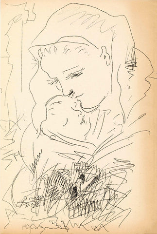 Motherhood (Maternite) - Pablo Picasso - Art Painting by Pablo Picasso