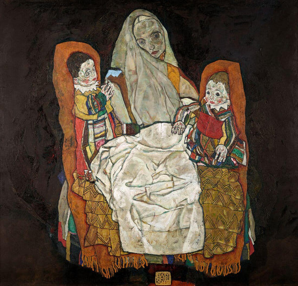 Mother with two Children III - Egon Schiele - Art Prints