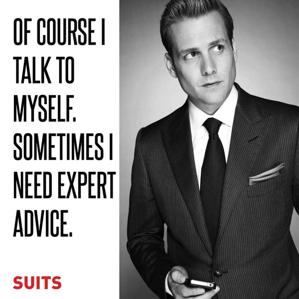 SUITS - Of Course I Talk To Myself - Harvey Specter Inspirational Quote - Framed Prints