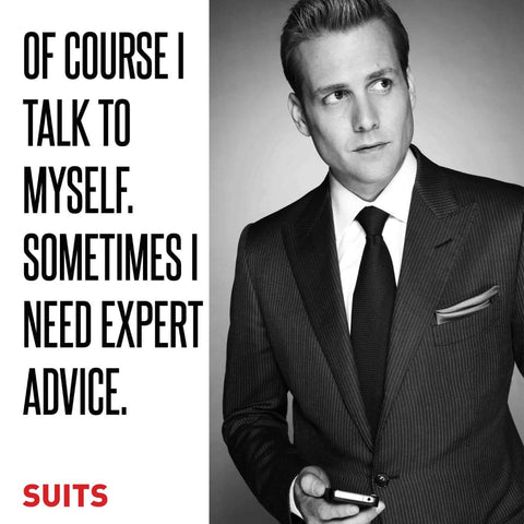 SUITS - Of Course I Talk To Myself - Harvey Specter Inspirational Quote - Framed Prints