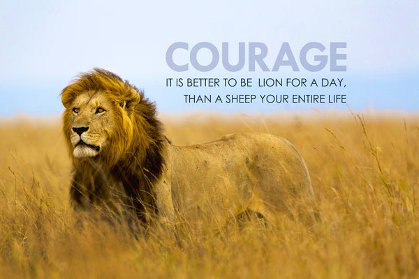 Motivational Quote: COURAGE - Framed Prints