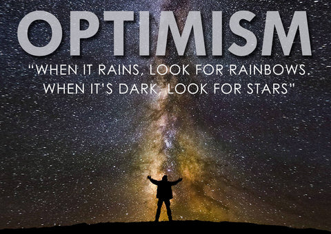 Motivational Poster - OPTIMISM - When It Rains Look For Rainbows When Its Dark Look For Stars - Inspirational Quote - Life Size Posters by Sherly David