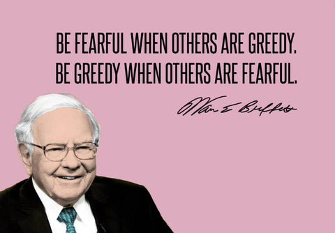 Motivational Poster - VALUE INVESTING - Be Fearful When Others Are Greedy by Roseann Jahns