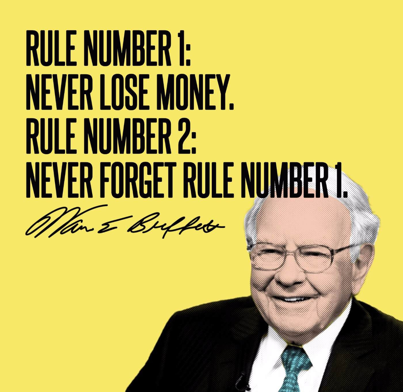 Motivational Quote - Warren Buffet - Rule Number 1: Never Lose Money, Rule  Number:2 Never Forget Rule Number 1 - Framed Prints