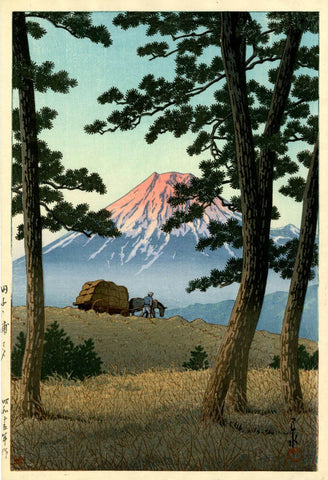 Mount Fuji Seen from Tagonoura - Kawase Hasui - Japanese Woodblock Ukiyo-e Art Painting Print by Kawase Hasui