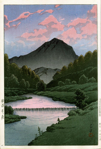Mount Kamagadake Hida - Kawase Hasui - Japanese Woodblock Masterpiece - Canvas Prints