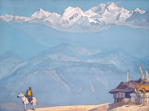 Mount of five treasures (Two worlds) Canvas Print Rolled • 24x18 inches(On Sale 25% OFF) by Nicholas Roerich