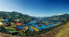 Mountain view of Macchapuchare from Phewa lake in Pokhara Nepal - Large Art Prints