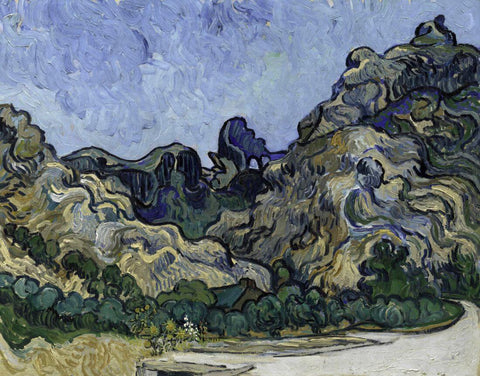Mountains At St Remy - Vincent van Gogh - Landscape Painting - Large Art Prints by Vincent Van Gogh