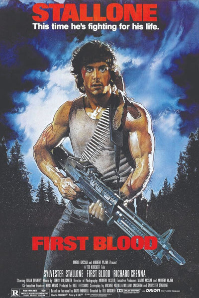 Movie Poster - Rambo - Sylvester Stallone - First Blood-Hollywood Collection - Large Art Prints