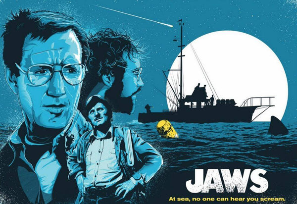 Movie Poster Fan Art - Jaws -  Tallenge Hollywood Poster Collection - Canvas Prints