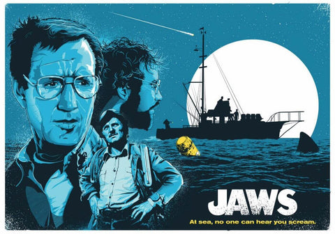 Movie Poster Fan Art - Jaws -  Tallenge Hollywood Poster Collection - Canvas Prints