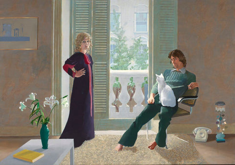 Mr And Mrs Clark And Percy - David Hockney - Double Portraits Painting - Framed Prints