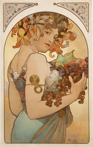 Fruit - Posters by Alphonse Mucha