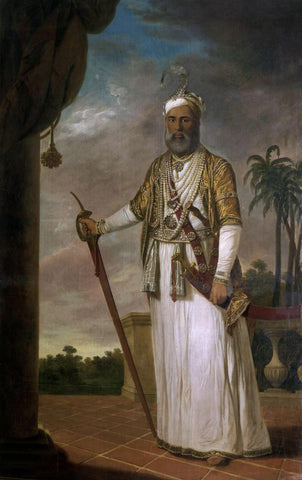 Muhammad Ali Khan Wallahjah (Nawab of Arcot and the Carnatic 1749-1795) - Tilly Kettle - Indian Royalty Painting - Life Size Posters