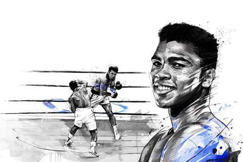 Muhammad Ali - Art Painting - Tallenge Sports Motivational Poster Collection by Joel Jerry