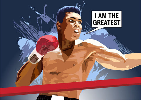 Muhammad Ali - I Am The Greatest - Digital Art - Large Art Prints by Sina Irani