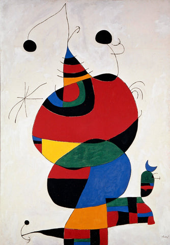 Mujer-pájaro-y-estrella-Homenaje-a-Picasso by Joan Miró