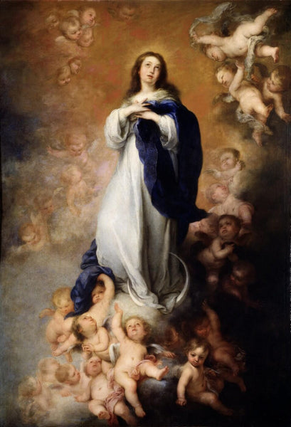 The Immaculate Conception Of Los Venerables ( Inmaculada Concepción De Los Venerables O De Soult ) - Bartolome Esteban Murilo - Framed Prints