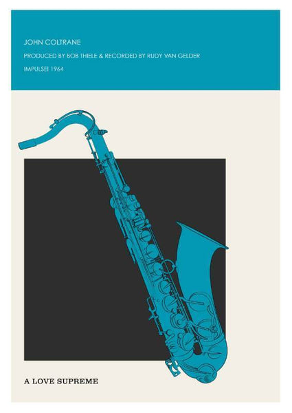 Music Collection - John Coltrane - A Love Supreme - Art Prints