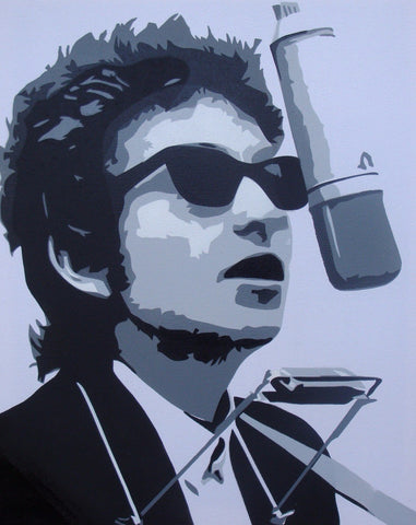 Tallenge Music Collection - Music Poster - Bob Dylan Painting - Canvas Prints
