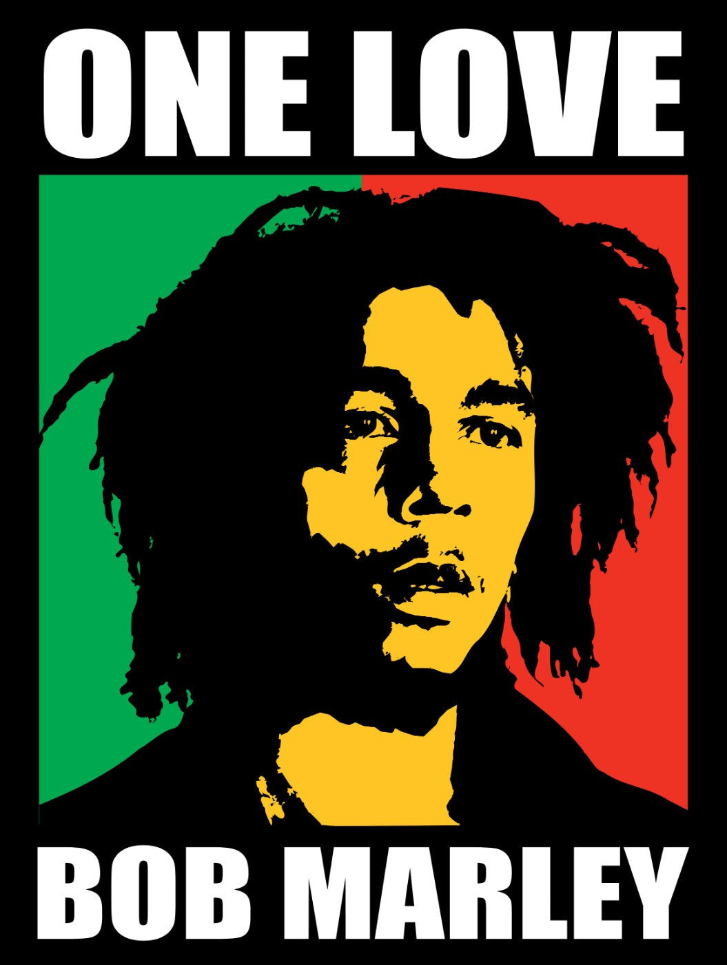 Musicians - Bob Marley - One Love - Graphic Art - Life Size