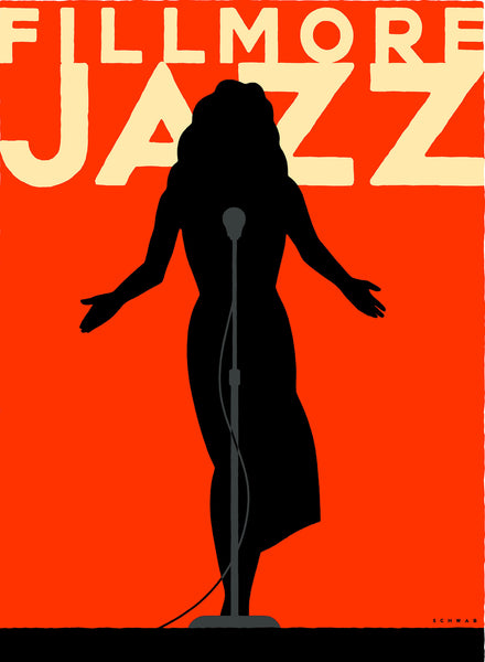 Music and Musicians Collection - Fillmore Jazz- Concert Poster - Canvas Prints