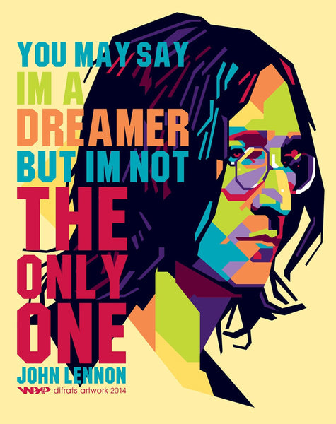 Music and Musicians Collection - John Lennon - Imagine - Graphic Art - Framed Prints