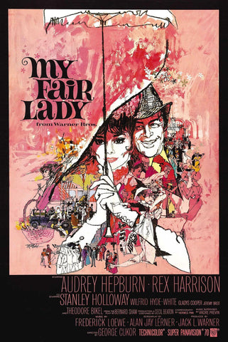 My Fair Lady - Audrey Hepburn - Hollywood Classic English Movie Poster - Canvas Prints