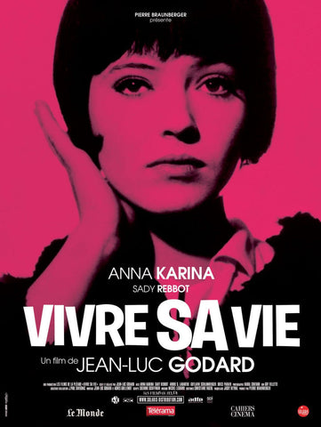 My Life To Live (Vivre Sa Vie) - Jean-Luc Godard - French New Wave Cinema Poster by Tallenge Store