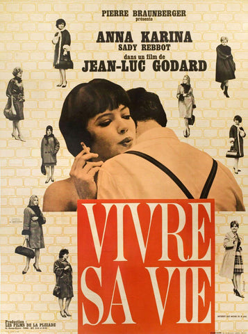 My Life To Live  (Vivre Sa Vie) - Jean-Luc Godard - French New Wave Movie Poster by Tallenge Store