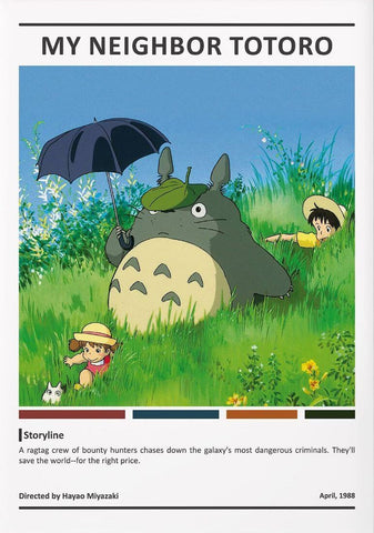 My Neighbor Totoro - Studio Ghibli - Japanaese Animated Movie Minimalist Poster - Framed Prints by Tallenge