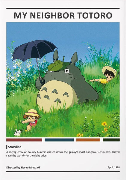 My Neighbor Totoro - Studio Ghibli - Japanaese Animated Movie Minimalist Poster - Canvas Prints