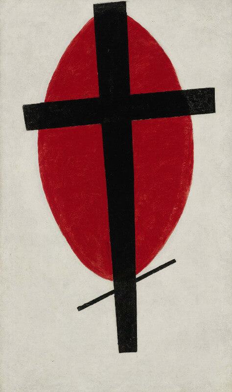 Kazimir Malevich - Mystic Suprematism (Black Cross Over Red Oval