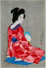 Nagajuban - Torii Kotondo - Japanese Oban Tate-e print Painting - Canvas Prints