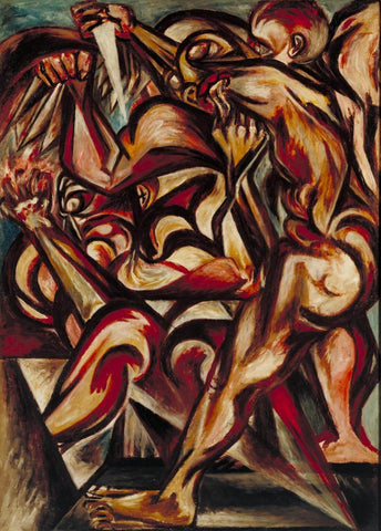 Naked Man with Knife c. 1938-40 by Jackson Pollock