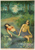 Nala Damyanti Vanvas - Oleograph Print - Raja Ravi Varma Press - Indian Painting - Canvas Prints