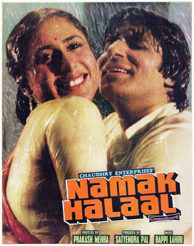 Namak Halaal - Amitabh Bachchan - Hindi Movie Poster - Tallenge Bollywood Poster Collection - Canvas Prints