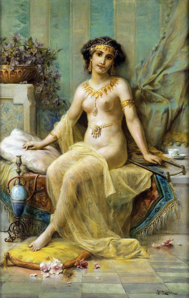 The Southern Girl (L'odalisque 'La Fille Du Sud) -  Hans Zatzka - Canvas Prints