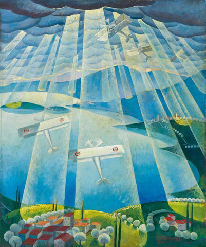 Trasvolatore (1931) - (Aerei - Luci) - Gerardo Dottori - Life Size Posters by Gerardo Dottori