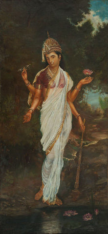 Bhasmasura Mohini II - M V Dhurandhar - Framed Prints by M. V. Dhurandhar