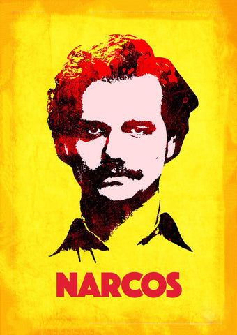 Narcos - Pablo Escobar - Netflix TV Show Pop Art Poster by Tallenge Store