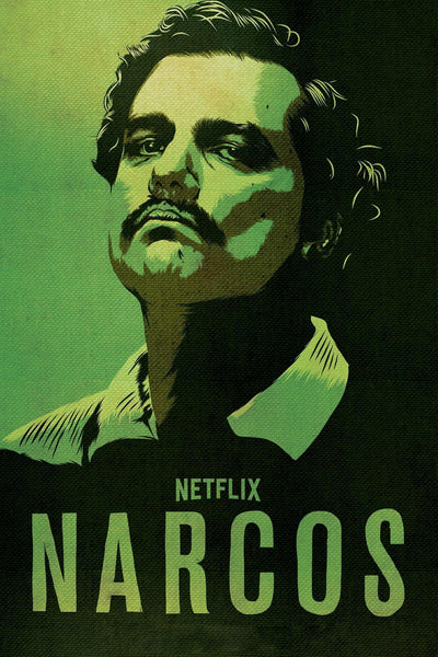 Narcos - Pablo Escobar - Netflix TV Show Poster Fan Art - Canvas Prints